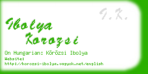 ibolya korozsi business card